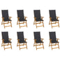 Garden Reclining Chairs 2 Pcs With Cushions Solid Acacia Wood