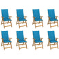 Garden Reclining Chairs 2 Pcs With Cushions Solid Acacia Wood