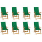 Garden Reclining Chairs 2 Pcs With Cushions Solid Acacia Wood