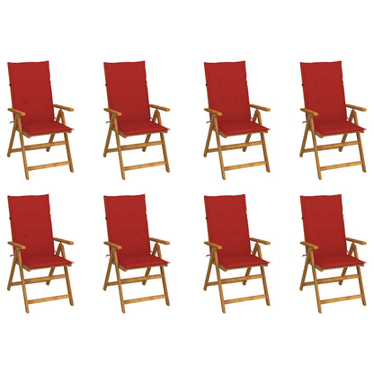 Garden Reclining Chairs 2 Pcs With Cushions Solid Acacia Wood