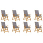Garden Reclining Chairs 2 Pcs With Cushions Solid Acacia Wood