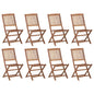 Folding Outdoor Chairs 2 Pcs Solid Acacia Wood