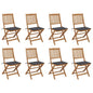Folding Garden Chairs 2 Pcs With Cushions Solid Wood Acacia