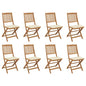 Folding Garden Chairs 2 Pcs With Cushions Solid Wood Acacia