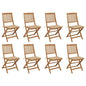 Folding Garden Chairs 2 Pcs With Cushions Solid Wood Acacia