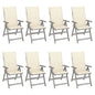 Garden Reclining Chairs 2 Pcs With Cushions Solid Wood Acacia