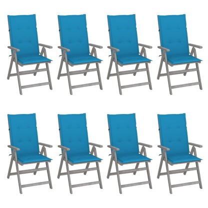 Garden Reclining Chairs 2 Pcs With Cushions Solid Wood Acacia