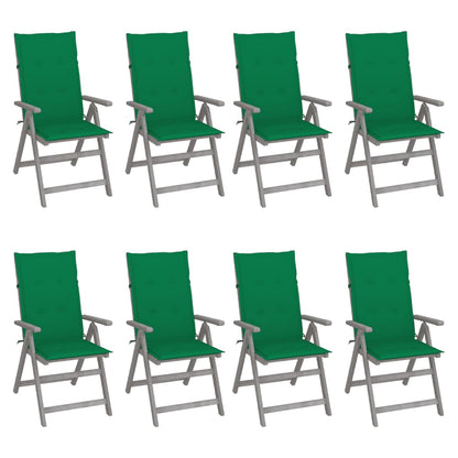 Garden Reclining Chairs 2 Pcs With Cushions Solid Wood Acacia