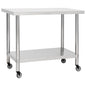 Kitchen Work Table With Wheels Stainless Steel