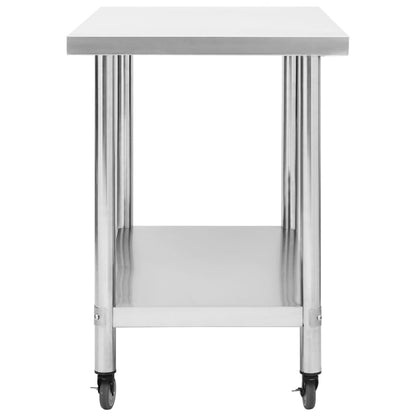 Kitchen Work Table With Wheels Stainless Steel
