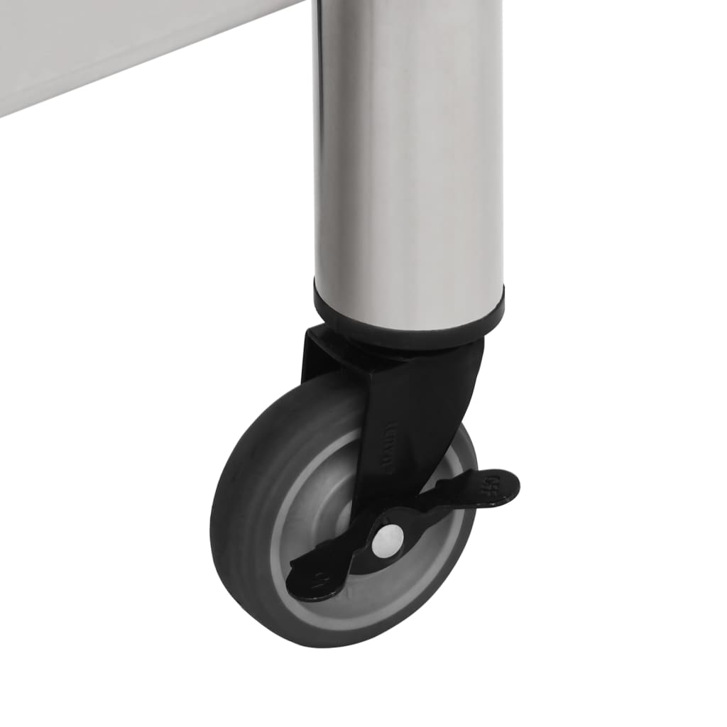 Kitchen Work Table With Wheels Stainless Steel
