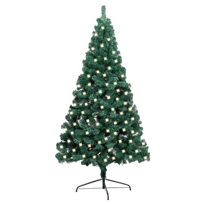 Artificial Half Pre-Lit Christmas Tree With Stand 150 Cm Pvc