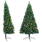 Artificial Half Pre-Lit Christmas Tree With Stand 150 Cm Pvc