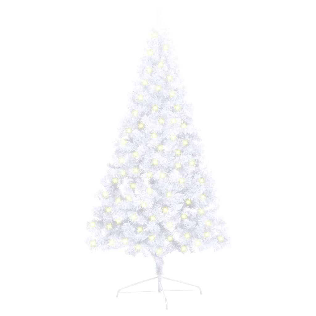 Artificial Half Pre-Lit Christmas Tree With Stand 150 Cm Pvc