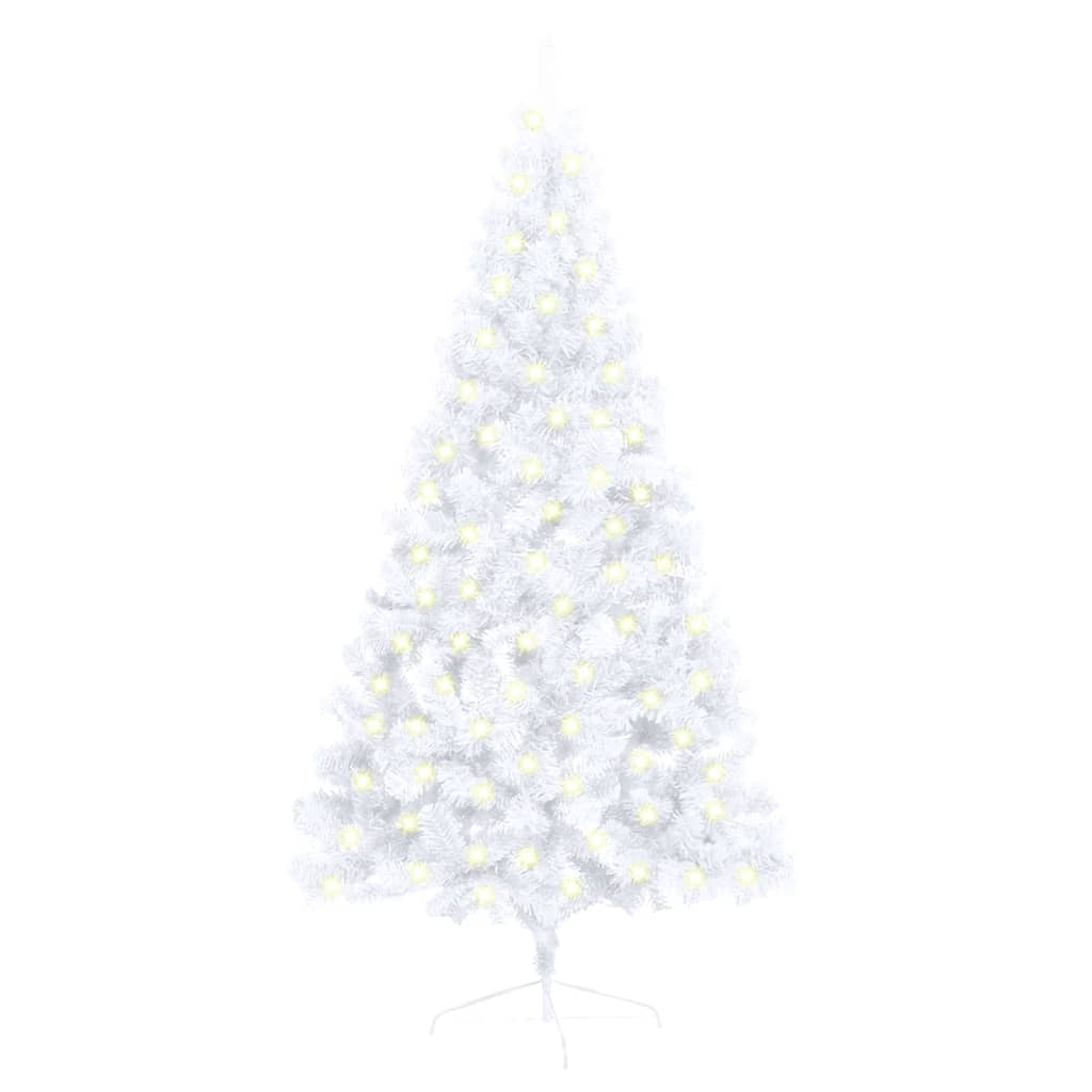 Artificial Half Pre-Lit Christmas Tree With Stand 150 Cm Pvc