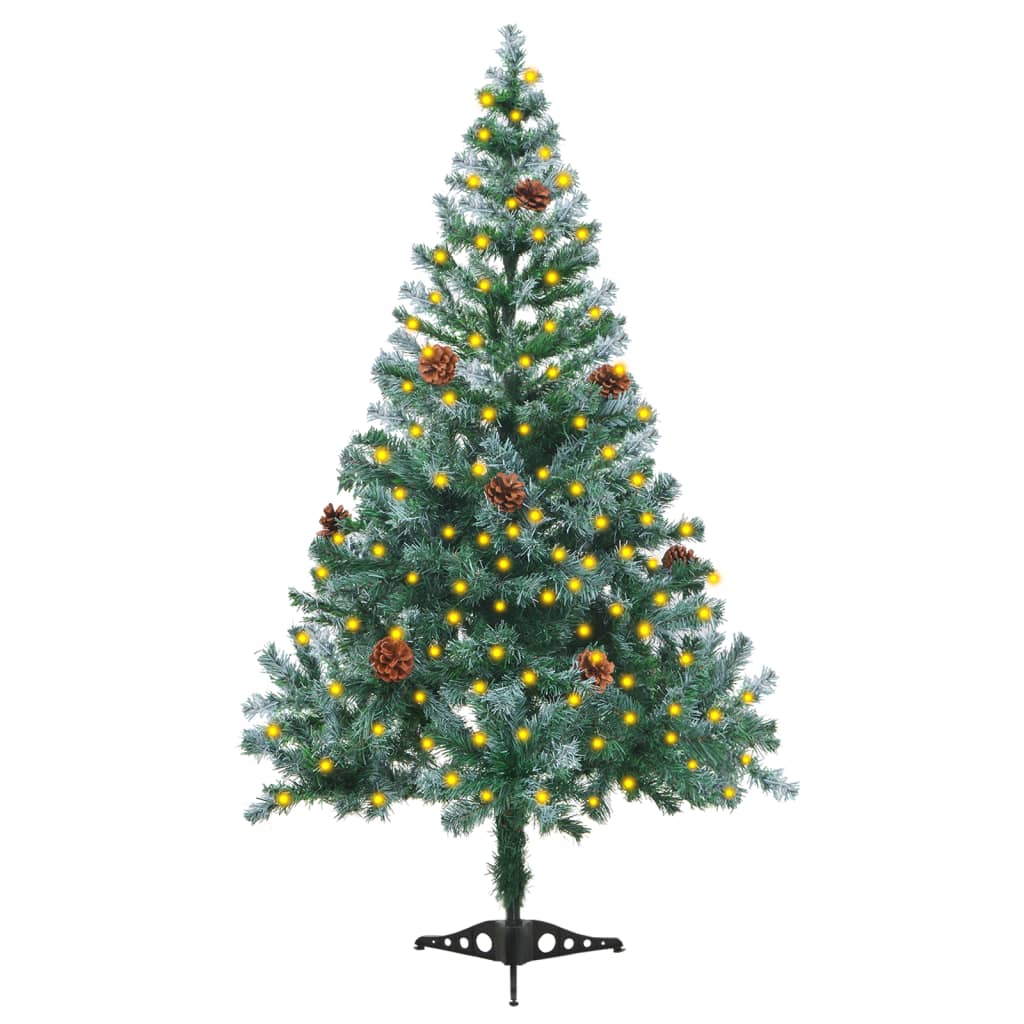 Artificial Pre-Lit Christmas Tree With Pine Cones 180 Cm