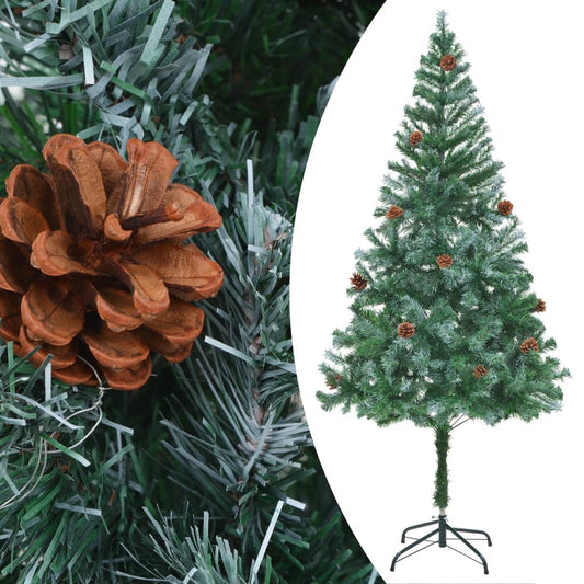 Artificial Pre-Lit Christmas Tree With Pine Cones 180 Cm