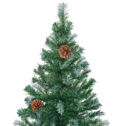 Artificial Pre-Lit Christmas Tree With Pine Cones 180 Cm