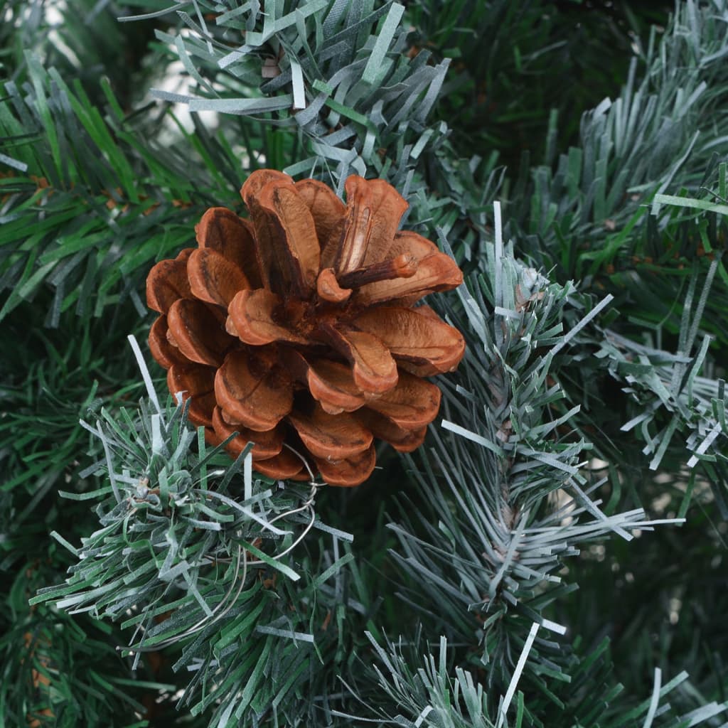 Artificial Pre-Lit Christmas Tree With Pine Cones 180 Cm