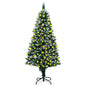 Artificial Christmas Tree Leds&Pine Cones&White Snow 180 Cm