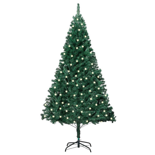 Artificial Pre-Lit Christmas Tree With Thick Branches Green 240 Cm