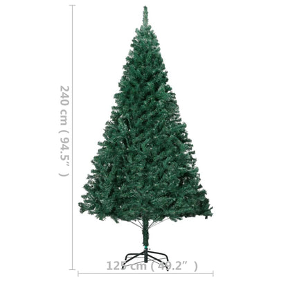 Artificial Pre-Lit Christmas Tree With Thick Branches Green 240 Cm