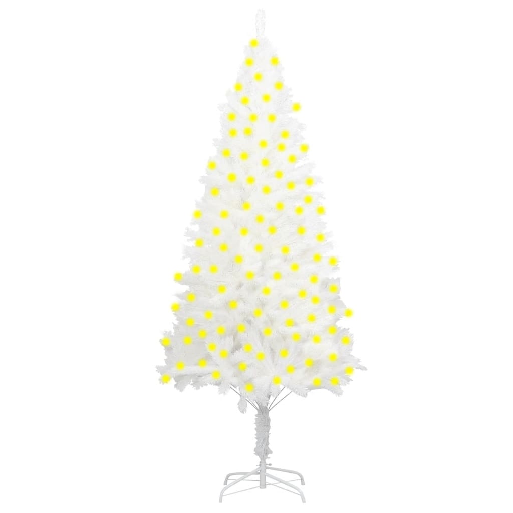 Artificial Pre-Lit Christmas Tree White 240 Cm