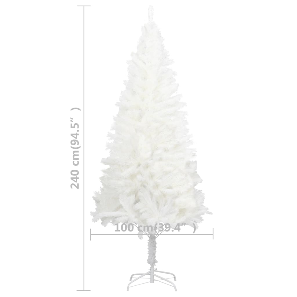 Artificial Pre-Lit Christmas Tree White 240 Cm