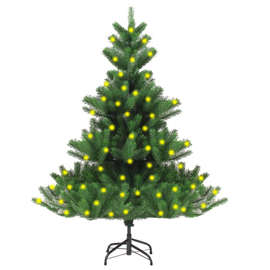 Nordmann Fir Artificial Pre-Lit Christmas Tree Green 120 Cm