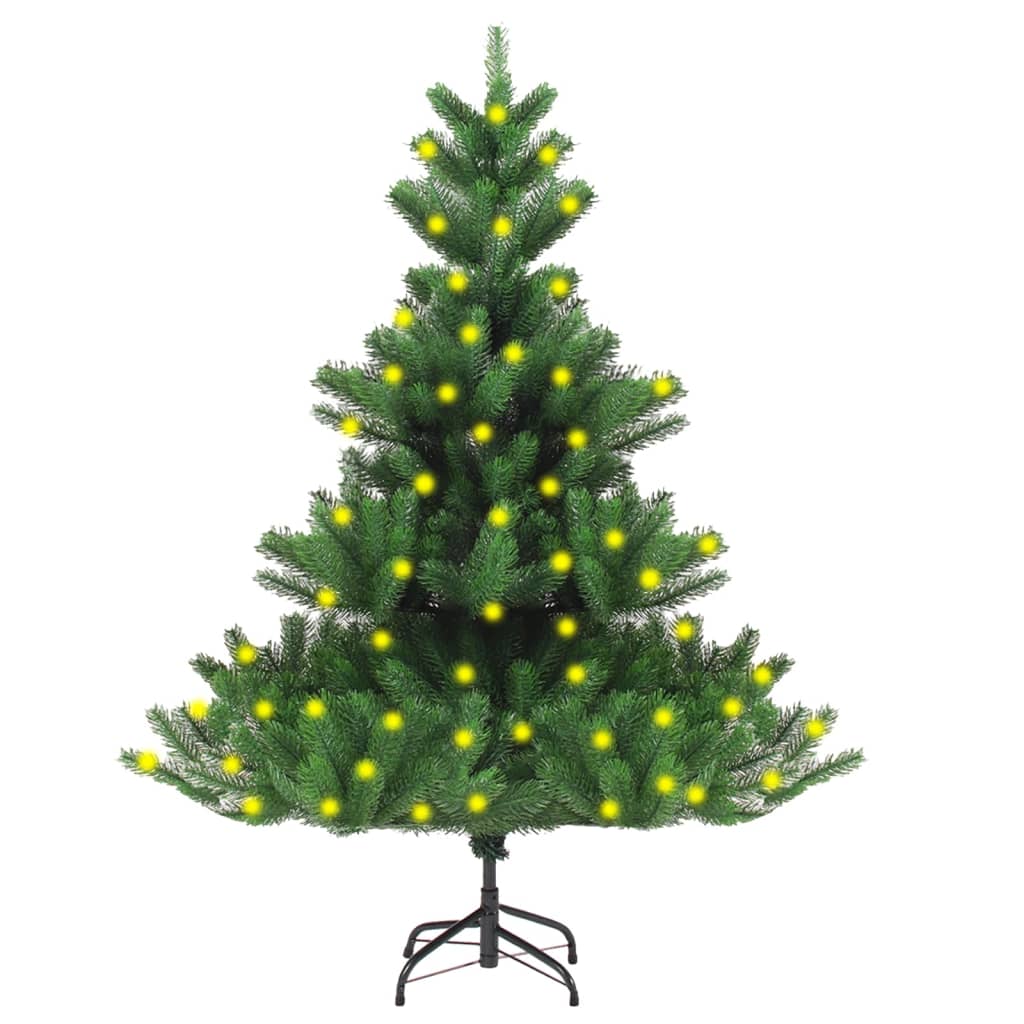 Nordmann Fir Artificial Pre-Lit Christmas Tree Green 120 Cm