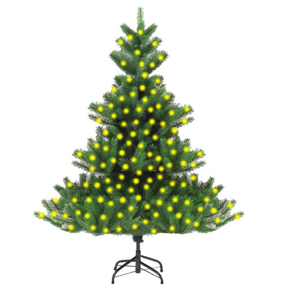 Nordmann Fir Artificial Pre-Lit Christmas Tree Green 120 Cm
