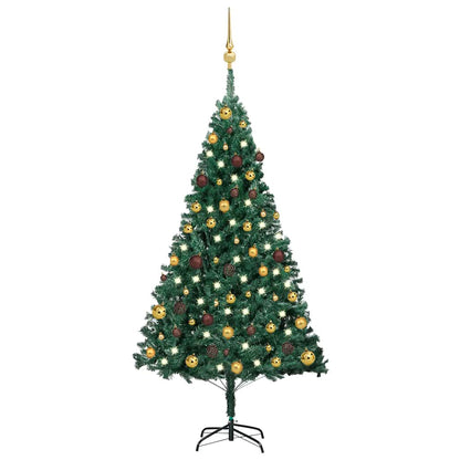 Artificial Pre-Lit Christmas Tree With Ball Set Pvc