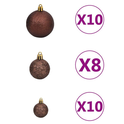 Artificial Pre-Lit Christmas Tree With Ball Set Pvc