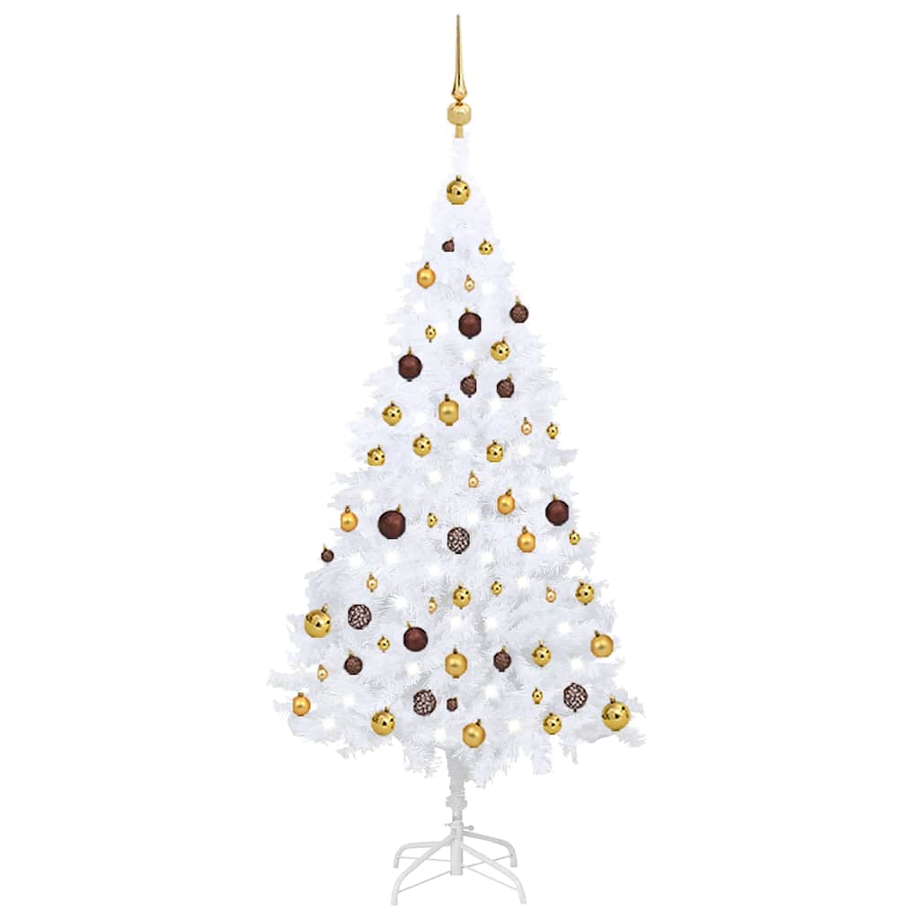 Artificial Pre-Lit Christmas Tree With Ball Set Pvc