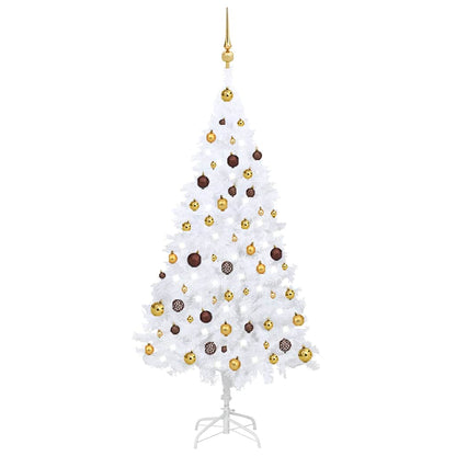 Artificial Pre-Lit Christmas Tree With Ball Set Pvc