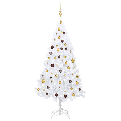 Artificial Pre-Lit Christmas Tree With Ball Set Pvc