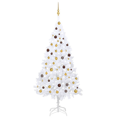 Artificial Pre-Lit Christmas Tree With Ball Set Pvc