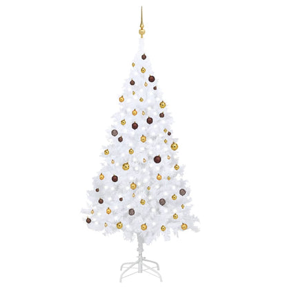 Artificial Pre-Lit Christmas Tree With Ball Set Pvc