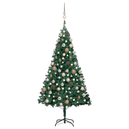 Artificial Pre-Lit Christmas Tree With Ball Set Pvc