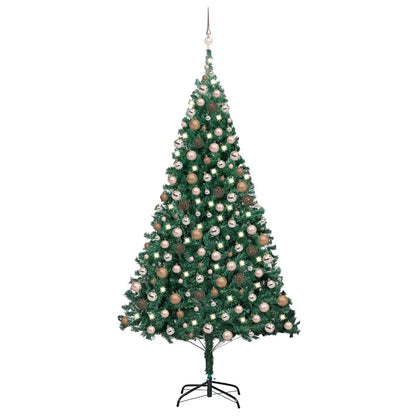 Artificial Pre-Lit Christmas Tree With Ball Set Pvc