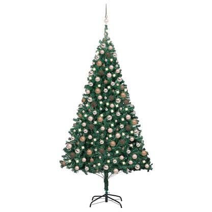 Artificial Pre-Lit Christmas Tree With Ball Set Pvc
