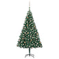 Artificial Pre-Lit Christmas Tree With Ball Set Pvc