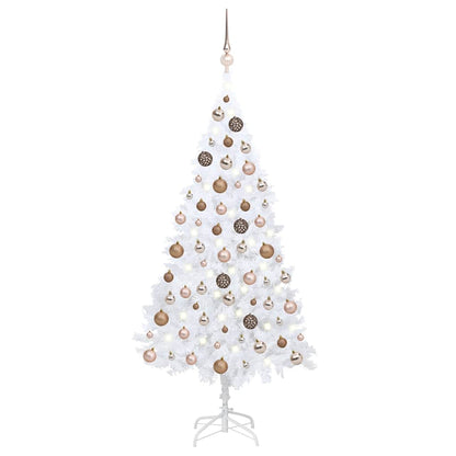 Artificial Pre-Lit Christmas Tree With Ball Set Pvc