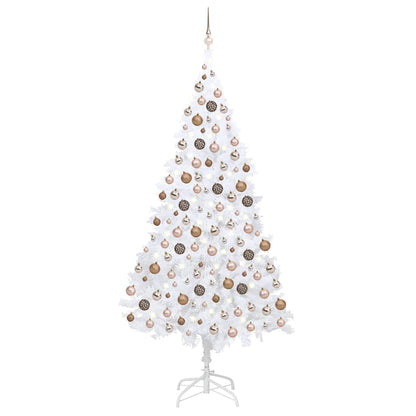 Artificial Pre-Lit Christmas Tree With Ball Set Pvc