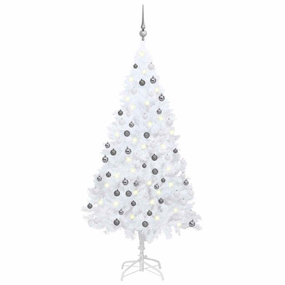 Artificial Pre-Lit Christmas Tree With Ball Set Pvc