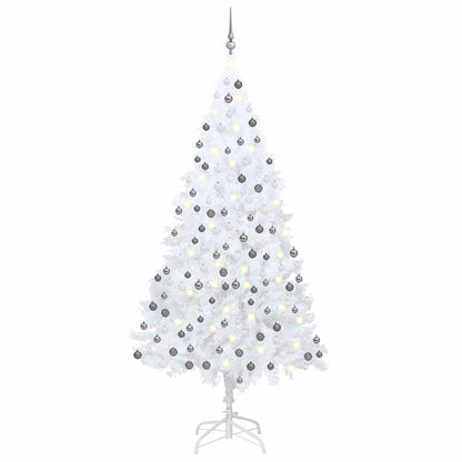 Artificial Pre-Lit Christmas Tree With Ball Set Pvc