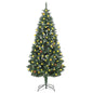 Artificial Pre-Lit Christmas Tree With Pine Cones 210 Cm