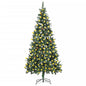 Artificial Pre-Lit Christmas Tree With Pine Cones 210 Cm
