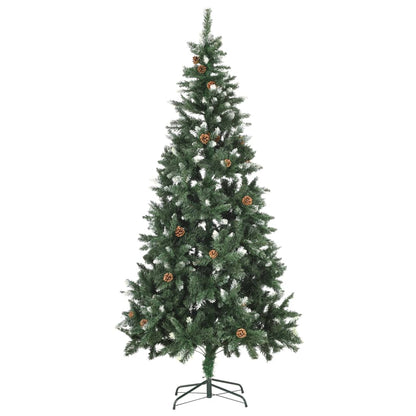 Artificial Pre-Lit Christmas Tree With Pine Cones 210 Cm