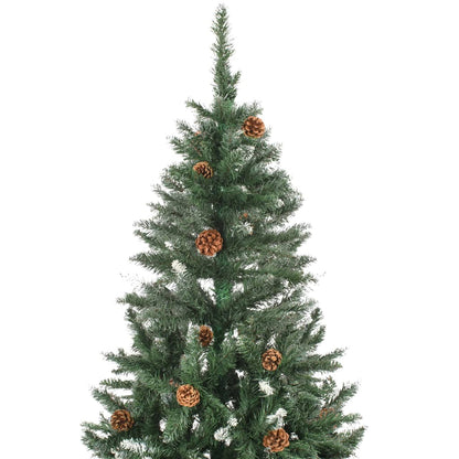 Artificial Pre-Lit Christmas Tree With Pine Cones 210 Cm